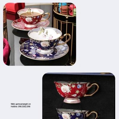 BỘ TÁCH TRÀ HOA CAO CẤP